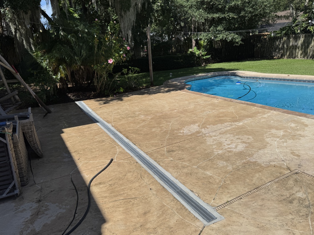 New-lot drainage installation in Nocatee